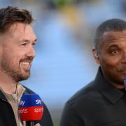 Luke Chambers, left, and Clinton Morrison were part of the Sky Sports broadcast of Ipswich Town's 2-1 win at Coventry last night
