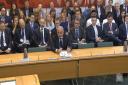 Sir Philip Green giving evidence to the Business, Innovation and Skills Committee and Work and Pensions Committee. PA Wire