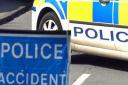 The A12 near Ipswich was partially blocked following a two-vehicle crash