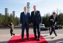 Foreign Secretary Lord David Cameron meets his Kazakh counterpart Murat Nurtleu (Stefan Rousseau/PA)