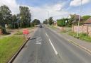 Temporary traffic lights have been put in place in Woodbridge Road