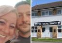 New owners Sarah and Giulio Battistetti hope to reopen the Flying Horse pub this summer.