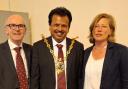 St Johns ward councillors: Neil MacDonald (Leader) Elango Elavalakan (Mayor) and newly-elected Corinna Hudson