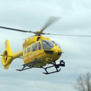 The man was airlifted to hospital with serious injuries