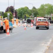 Roadworks took place in Ipswich while the Suffolk Show was on this week