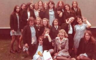 Stephenie (front in suit) is organising a reunion for former Northgate Grammar school pupils