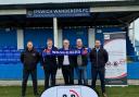 Tom Hunt at Ipswich Wanderers celebrating the funding boost from S&P UK Ventilation Systems