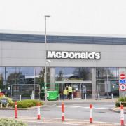 The iconic golden arches sign has gone up for the new McDonald's in Martlesham