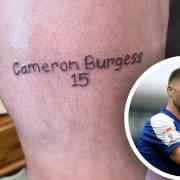A Town fan has got Cameron Burgess' name tattooed on himself to show his appreciation