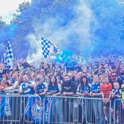 It was a sea of blue and white at Christchurch Park
