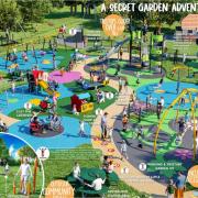 A park in Ipswich is being upgraded and will include a giant treetop glider, reflection area and fitness zone.