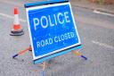 The B1116 has been closed in both directions following a car crashing into a telegraph pole.