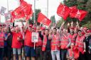 The Port of Felixstowe workers have been on strike since Sunday after rejecting an offer of a 7% pay rise