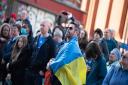 Hundreds of people gathered on the Ipswich Cornhill to pray for the people of Ukraine