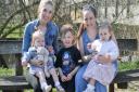 Elousie, Emma and Dawson with Jasmine and Raya. Families enjoy the hot weather at Needham Lake  PICTURE: CHARLOTTE BOND