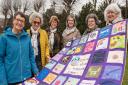 The Pins and Needles WI group have created a lockdown quilt that is going to be on display at the library and then into the Suffolk archives at The Hold. L-R Emma Crowhurst, Ingrid Forsdike, Sue Rowland, Kerry Donovan, Harriet Jondorf, Elizabeth Smith.