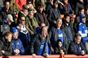 Ipswich Town fans at Morecambe. The Blues drew 1-1 yesterday