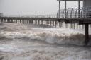 Waves crash at Felixstowe as Storm Eunice battered Suffolk