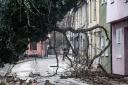 Gainsborough Street in Sudbury saw a huge tree fall on a home