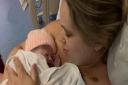 Jessica Walden cuddles her new baby, Orla Anne Walden, shortly after her arrival on May 7