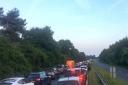 Traffic at a standstill on the A12. Picture: MARK BULSTRODE
