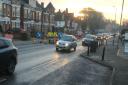 Chaos on Norwich Road after the temporary traffic lights stopped working.