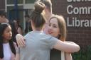 Students at Stoke High School - Ormiston Academy celebrating their GCSE results this morning.