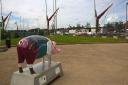 Denise Johnson has been out and about taking pictures of sculptures in the Pigs Gone Wild trail