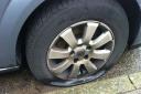 Tyres were slashed on cars in Ipswich