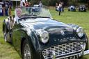 Karrie White with her Triumph at the Glenham Hall car show  Picture: CHARLOTTE BOND