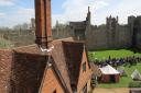 Walking around the top of the Castle at Framlingham, looking above and across the rooftops.