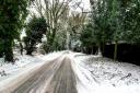 A snowy scene on Straight Road, Foxhall