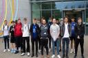 Jonny Ogle (Chelsea grey top) gave a talk to sports students at Suffolk New College to talk of his experiences working at a professional football club.