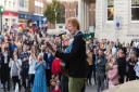 Ed Sheeran performed an impromptu gig outside Ipswich town hall