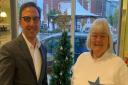 Naeem Kazi (left) saved June Peck's (right) eye-sight just in time for Christmas.