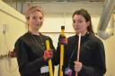 Kayleigh and Shelby Reid, plumbing students at Suffolk New College, Suffolk New College