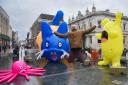 Mega Bunny,Egg Cat and Octopus appeared at Ipswich Cornhill as a part of the SPILL Festival, Charlotte Bond