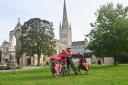 Jon and Linda Reed from Norwich completed their incredible adventure at Norwich Cathedral on the morning of October 16