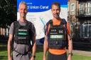 Rob Taylor and Owen Thom have completed their 225k challenge wearing weights