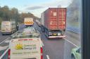 Live traffic updates as A14 closed in both directions