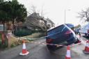 The aftermath of the tree falling in Nacton Road, Ipswich