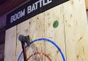A successful axe throw at Boom: Battle Bar, opened in Norwich's Castle Quarter. Picture: DENISE BRADLEY