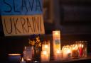 Hundreds of people gathered for a vigil to support Ukraine on Ipswich Cornhill on Wednesday.