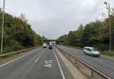 Part of the A12 is currently closed after a crash