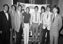 Bobby Robson and the Ipswich Town stars who appeared in Escape to Victory with Gaumont manager David Lowe at the Ipswich premiere of the film - now to mark the film's 40th anniversary a charity dinner will raise funds for children with life-limiting