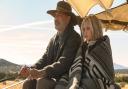 Tom Hanks plays a civil war veteran travelling from town to town in the Old West reading the news. (from left) Captain Jefferson Kyle Kidd (Tom Hanks) and Johanna Leonberger (Helena Zengel) in News of the World, co-written and directed by Paul