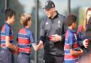 England star Dylan Hartley meets youngsters at the Finborough School rugby festival. Picture: FINBOROUGH SCHOOL