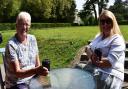 Customers enjoy a drink at the Sweet William's cafe in Chantry Park