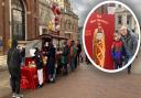 Queues gathered at the Cornhill on Wednesday morning for free hotdogs. Credit: William Warnes