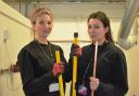 Kayleigh and Shelby Reid, plumbing students at Suffolk New College, Suffolk New College